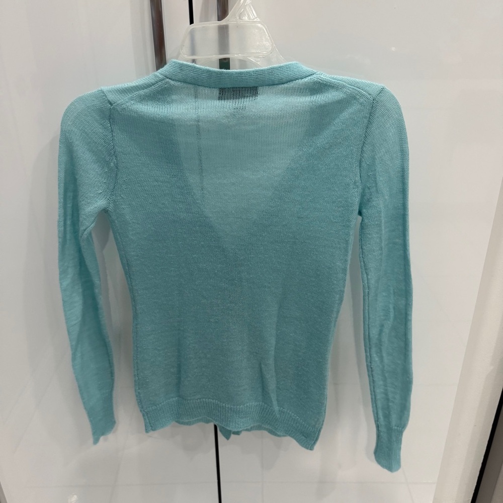 J. Crew Light Blue V-Neck Cardigan - Picture 2 of 7